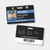 Badge Code d'application de la loi de l'agent de police (Avant & arrière)