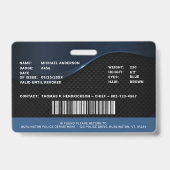 Badge Code d'application de la loi de l'agent de police (Dos)