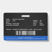 Badge Code d'application de la loi de l'agent de police  (Arrière)