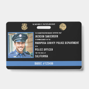 Badge Code d'application de la loi du service de police
