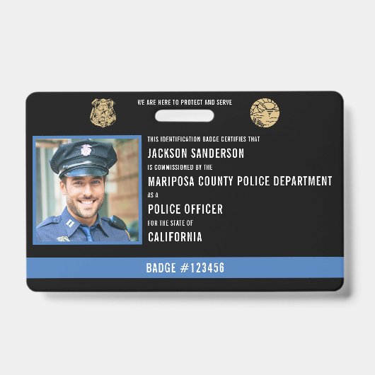 Badge Code d'application de la loi du service de police (Avant)