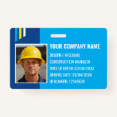 Badge Code de construction personnalisé Travail QR Code (Devant)