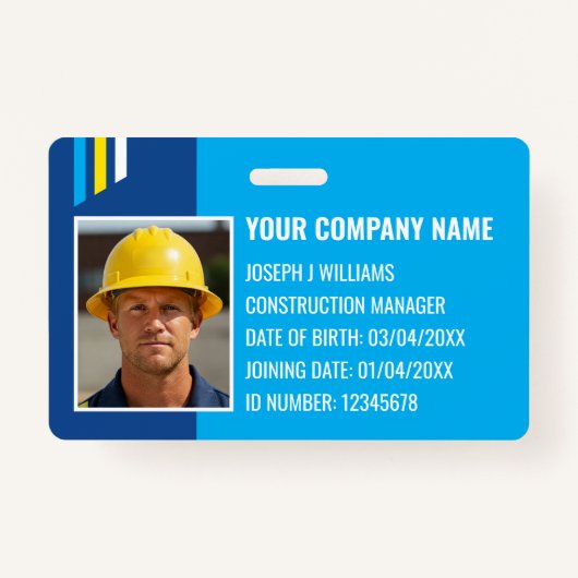 Badge Code de construction personnalisé Travail QR Code (Devant)