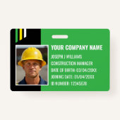 Badge Code de construction personnalisé Travail QR Code  (Devant)