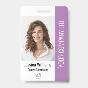 Badge Code de couleur violet photo grand employé de l'en