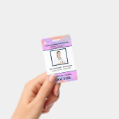 Badge Code de la barre de logo de l'employé Nom de la ph (Manuel / portable)