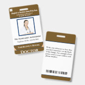 Badge Code de la barre de logo de l'employé personnalisé (Front & Back)