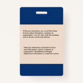 Badge Code de la barre de logo de l'employé personnalisé (Dos)