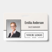 Badge Code de la barre de logo de l'entreprise personnal (Avant)
