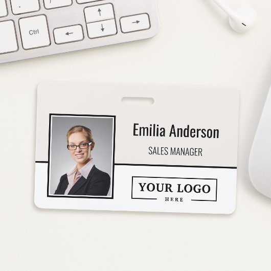 Badge Code de la barre de logo de l'entreprise personnal