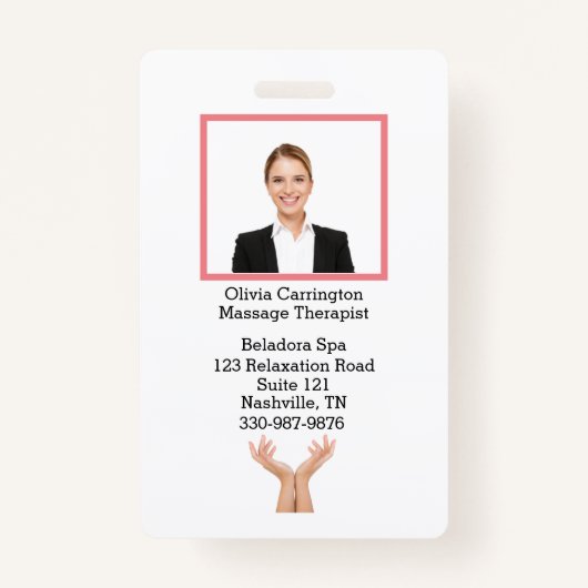 Badge Code de la barre de photos de l'employé personnali (Devant)