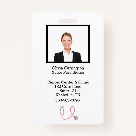 Badge Code de la barre de photos de l'employé personnali (Devant)