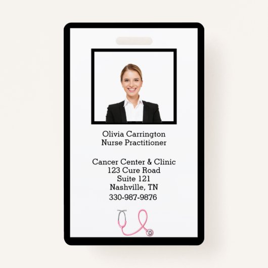 Badge Code de la barre de photos de l'employé personnali (Devant)