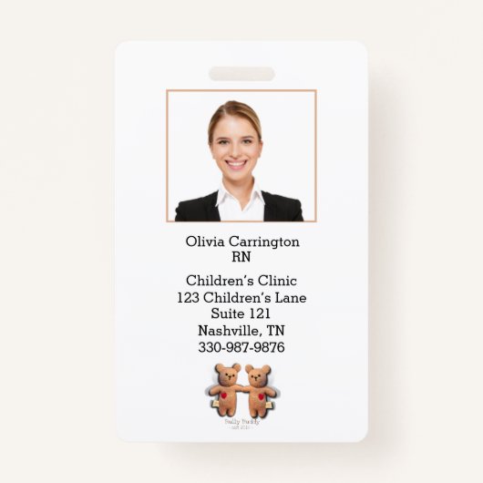 Badge Code de la barre de photos de l'employé personnali (Devant)