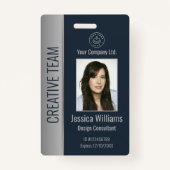 Badge Code de la barre de photos personnalisée Nom du lo (Devant)