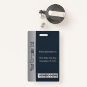 Badge Code de la barre de photos personnalisée Nom du lo (Back with Retractable)