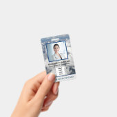 Badge Code de la barre du logo photo du nom de l'employé (Manuel / portable)