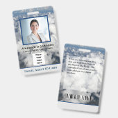 Badge Code de la barre du logo photo du nom de l'employé (Avant & arrière)