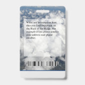 Badge Code de la barre du logo photo du nom de l'employé (Arrière)