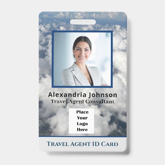 Badge Code de la barre du logo photo du nom de l'employé (Avant)