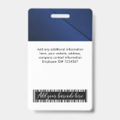 Badge Code de la barre du logo photo personnalisé de l'e (Arrière)