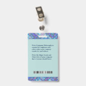 Badge Code de la barre photo de l'employé de l'hôpital L (Arrière avec clip)