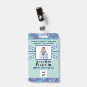 Badge Code de la barre photo de l'employé de l'hôpital L (Avant avec clip)