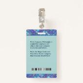 Badge Code de la barre photo de l'employé de l'hôpital L (Dos avec clip)