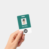 Badge Code de la barre photo de l'employé Emerald person (Manuel / portable)
