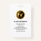 Badge Code de la société de photos Pink Arrowhead (Dos)