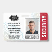 Badge Code de l'agent de sécurité personnalisé - photo r (Avant)