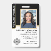 Badge Code de l'agent de signature de prêt public notair (Front)