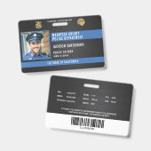 Badge Code de l'employé de la police personnalisée (Avant & arrière)