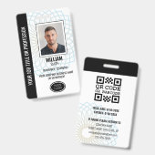 Badge Code de l'employé de l'entreprise personnalisée Ba (Recto et verso)