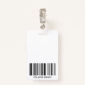 Badge Code de l'employé de l'entreprise personnalisée Ba (Dos avec clip)