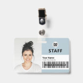 Badge Code de l'employé - photo de l'entreprise (Face avec clip)