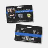 Badge Code de l'officier de police (Recto et verso)