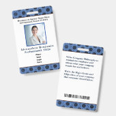 Badge Code de logo de la barre de photos de l'employé pe (Avant & arrière)