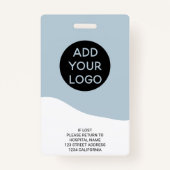 Badge Code de logo de l'infirmière bleue modifiable prof (Dos)