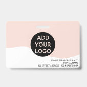 Badge code de logo de photo de infirmière professionnell (Arrière)