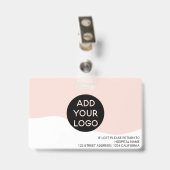 Badge code de logo de photo de infirmière professionnell (Arrière avec clip)