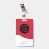 Badge Code de logo de photo de infirmière rouge modifiab (Arrière avec clip)