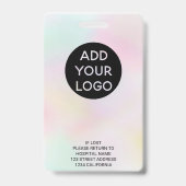 Badge Code de logo de photo d'infirmière holographique p (Arrière)