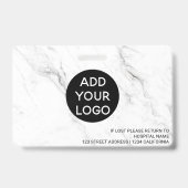 Badge Code de logo de photo d'infirmière professionnelle (Arrière)