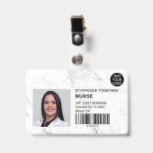 Badge Code de logo de photo d'infirmière professionnelle (Avant avec clip)