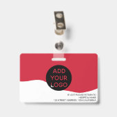 Badge code de logo de photo d'infirmière professionnelle (Arrière avec clip)