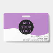 Badge Code de logo de photo d'infirmière professionnelle (Arrière)