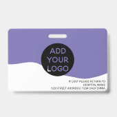 Badge Code de logo de photo d'infirmière professionnelle (Arrière)