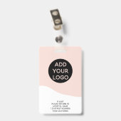 Badge Code de logo de photo d'infirmière rose éditable p (Arrière avec clip)