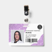 Badge Code de logo photo d'infirmière professionnelle à  (Avant avec clip)